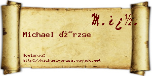 Michael Örzse névjegykártya